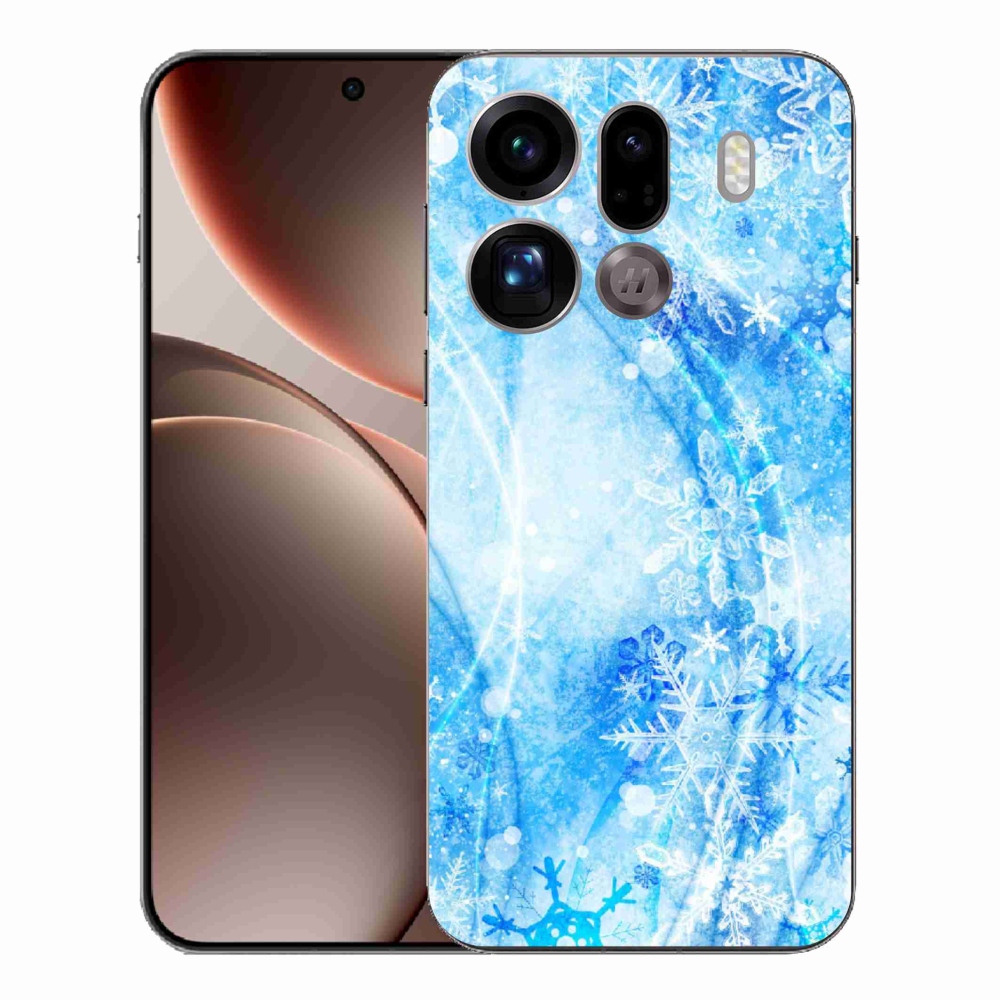 Gélový kryt mmCase na Oppo Find X9 Pro - snehové vločky