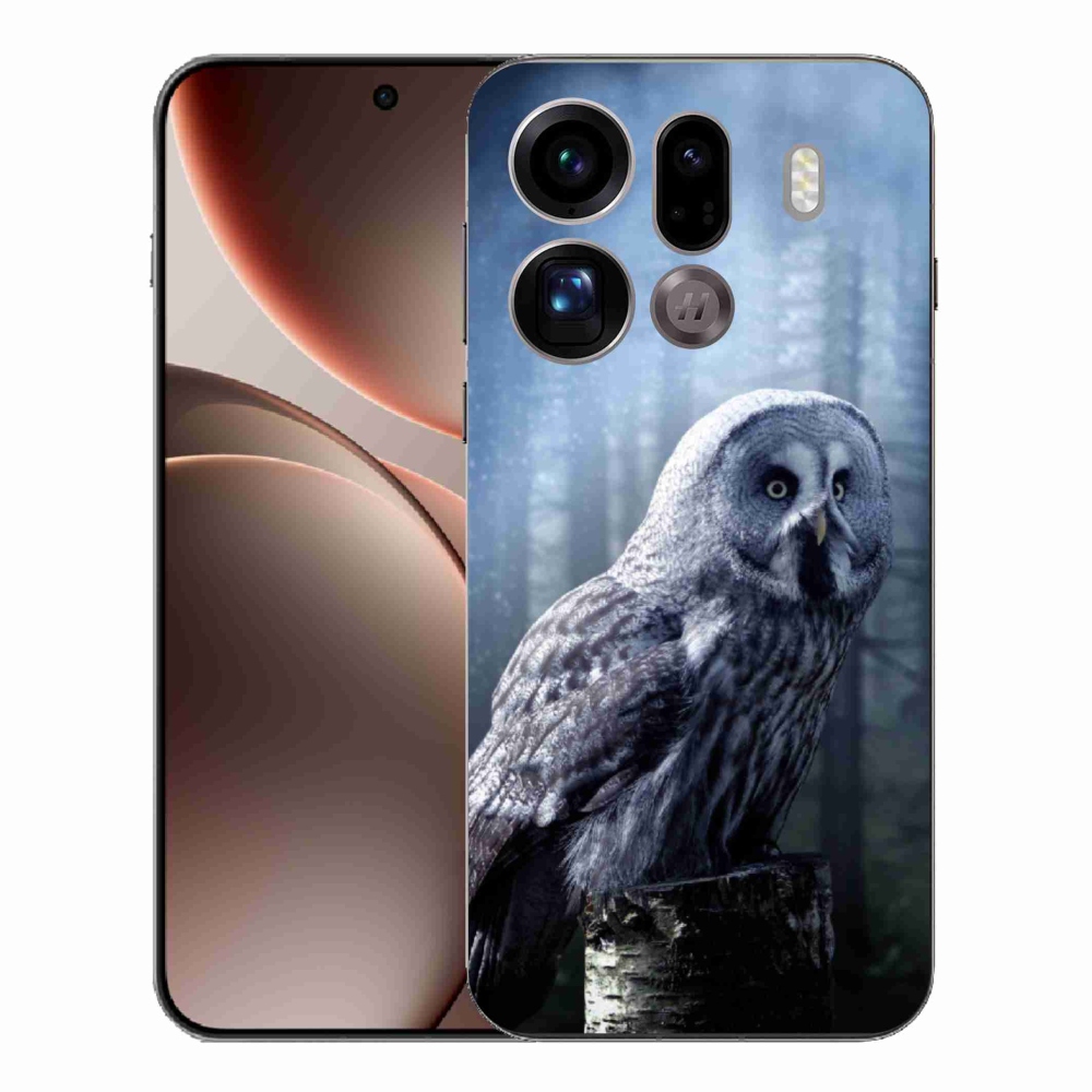 Gélový kryt mmCase na Oppo Find X9 Pro - sova