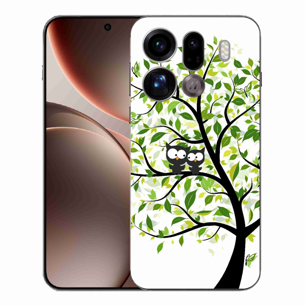 Gélový kryt mmCase na Oppo Find X9 Pro - sovičky na strome