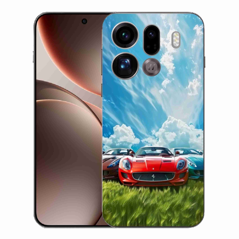 Gélový kryt mmCase na Oppo Find X9 Pro - športové vozidlá