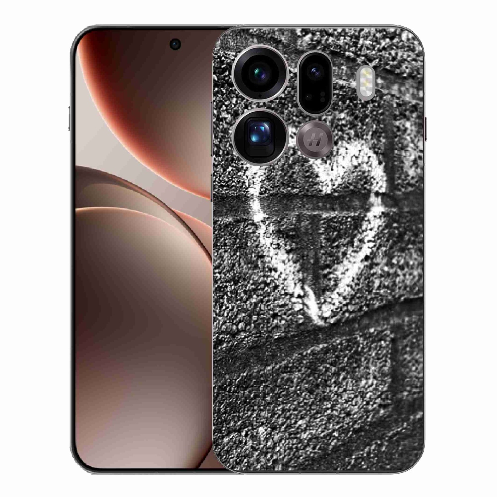 Gélový kryt mmCase na Oppo Find X9 Pro - srdce na stene
