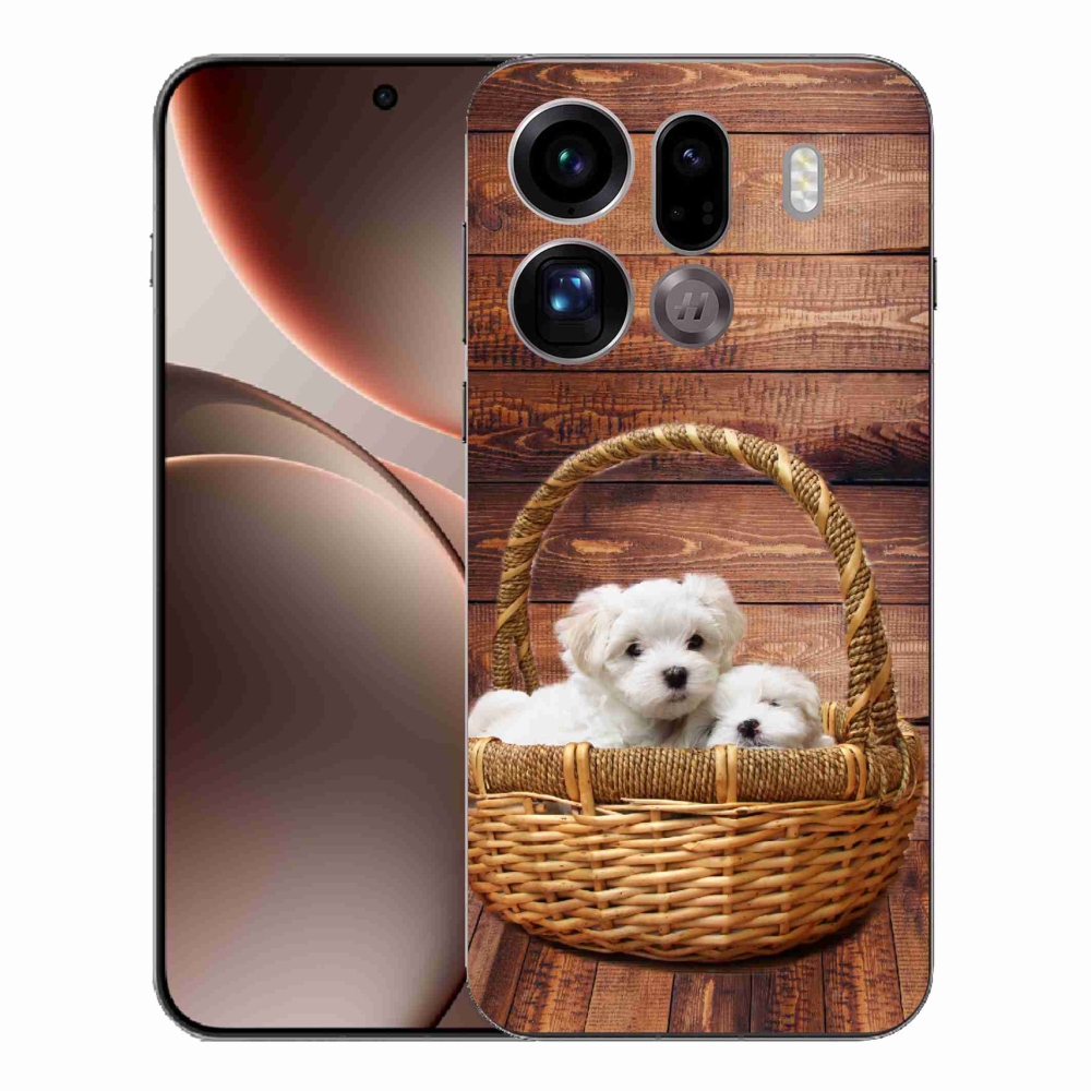 Gélový kryt mmCase na Oppo Find X9 Pro - šteniatka
