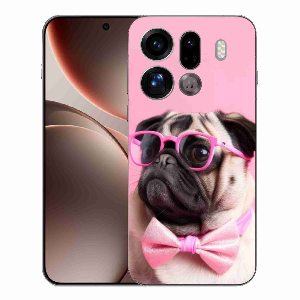 Gélový kryt mmCase na Oppo Find X9 Pro - štýlový mops