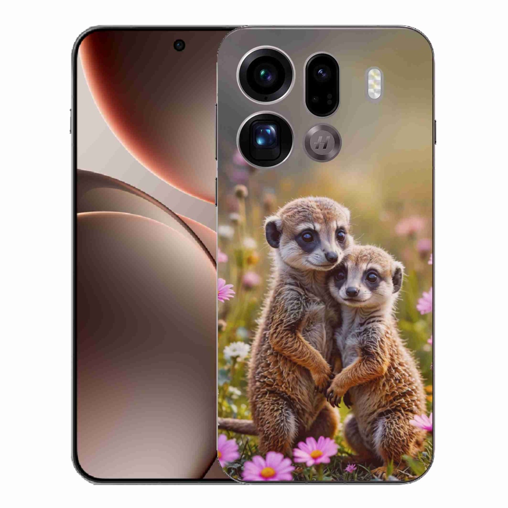 Gélový kryt mmCase na Oppo Find X9 Pro - surikatí duo
