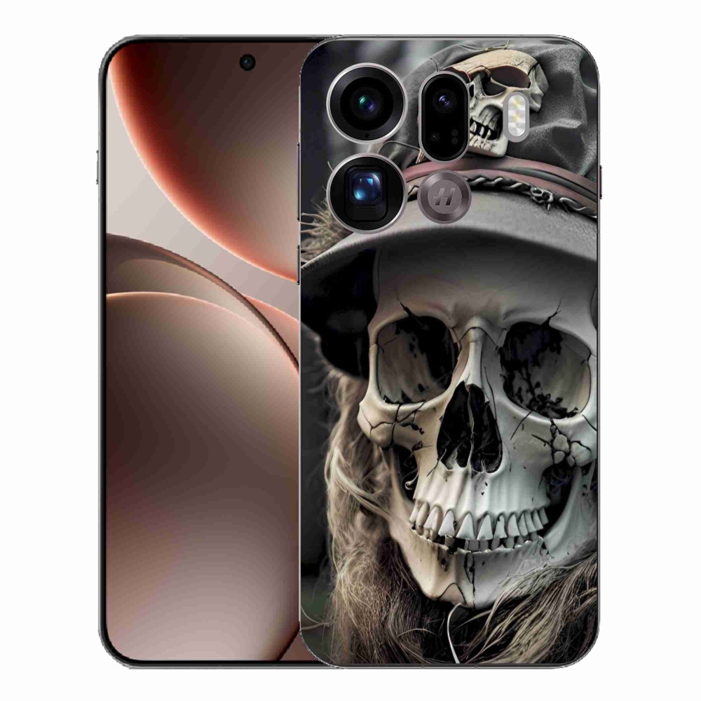 Gélový kryt mmCase na Oppo Find X9 Pro - temná lebka