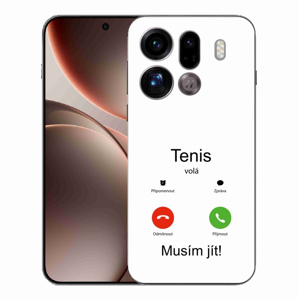 Gélový kryt mmCase na Oppo Find X9 Pro - tenis volá biele pozadie