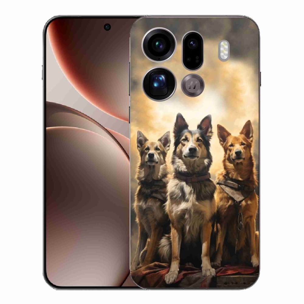 Gélový kryt mmCase na Oppo Find X9 Pro - tri psy