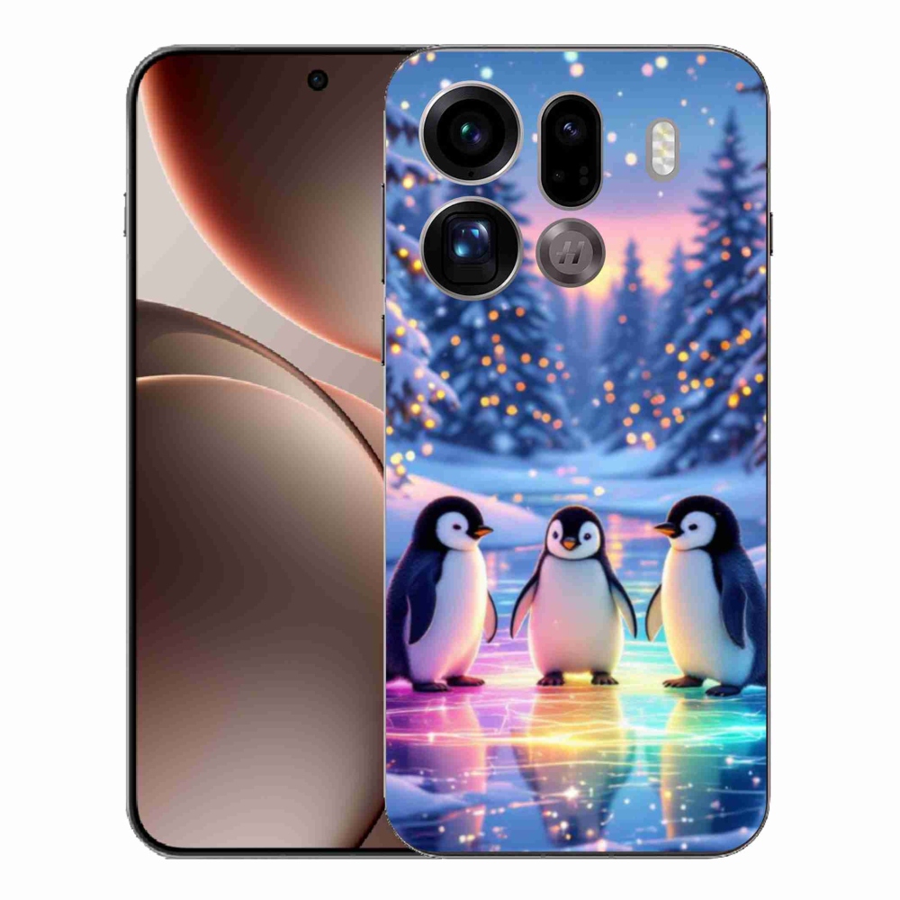 Gélový kryt mmCase na Oppo Find X9 Pro - tučniaci