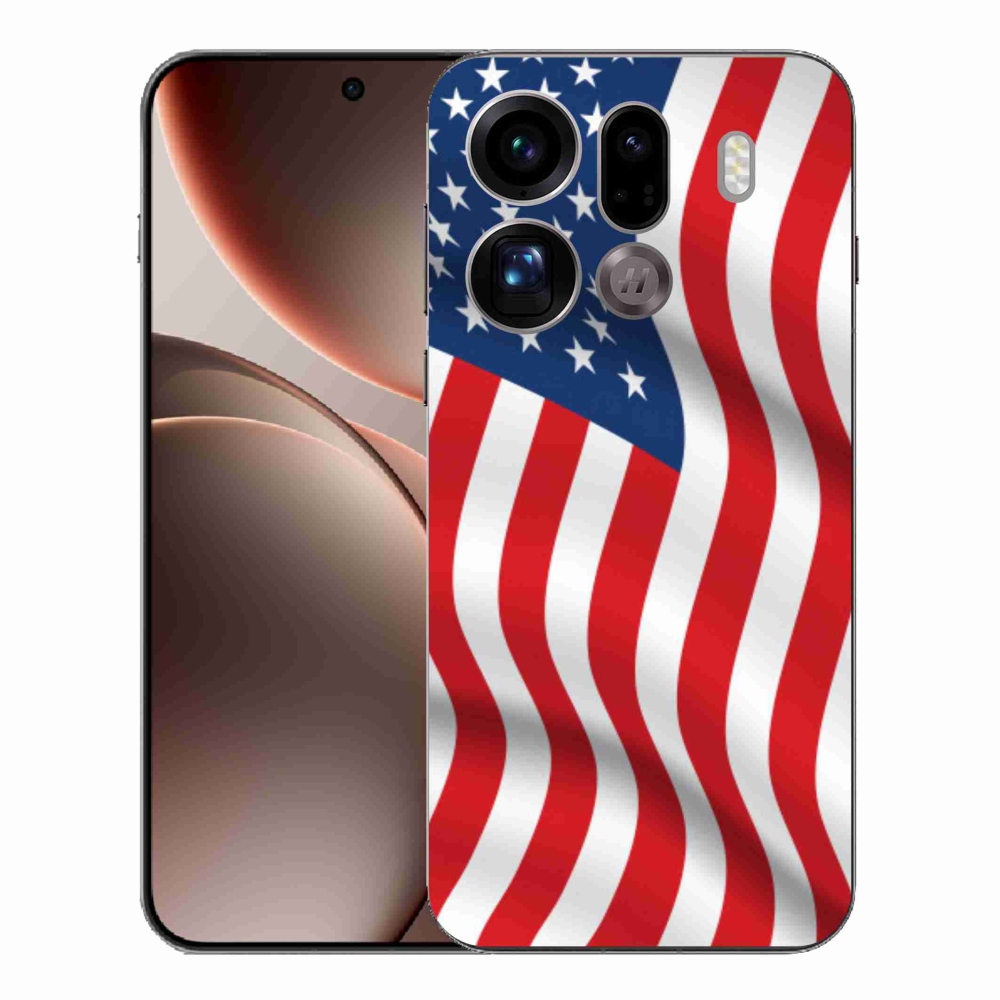 Gélový kryt mmCase na Oppo Find X9 Pro - USA vlajka