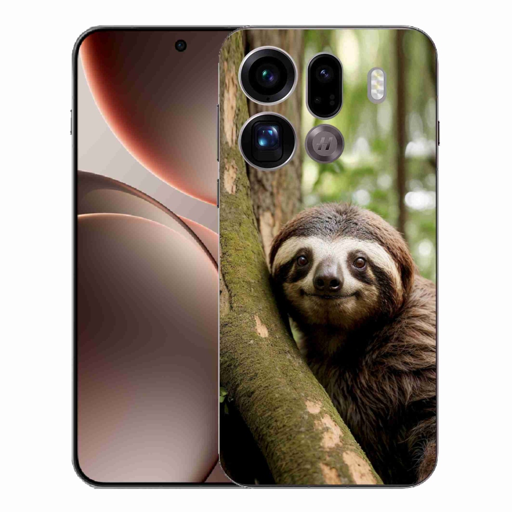 Gélový kryt mmCase na Oppo Find X9 Pro - usmievavý leňochod