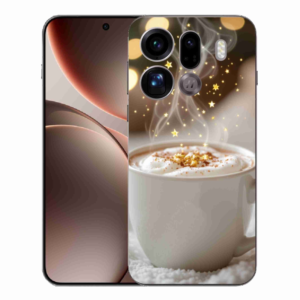Gélový kryt mmCase na Oppo Find X9 Pro - vianočný horúci nápoj