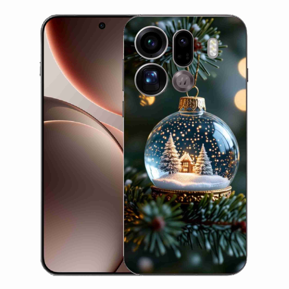 Gélový kryt mmCase na Oppo Find X9 Pro - vianočné gule 2