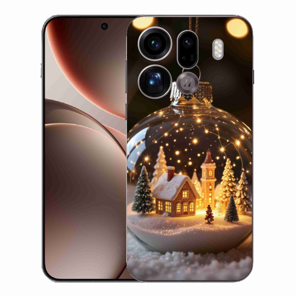 Gélový kryt mmCase na Oppo Find X9 Pro - vianočné gule 3