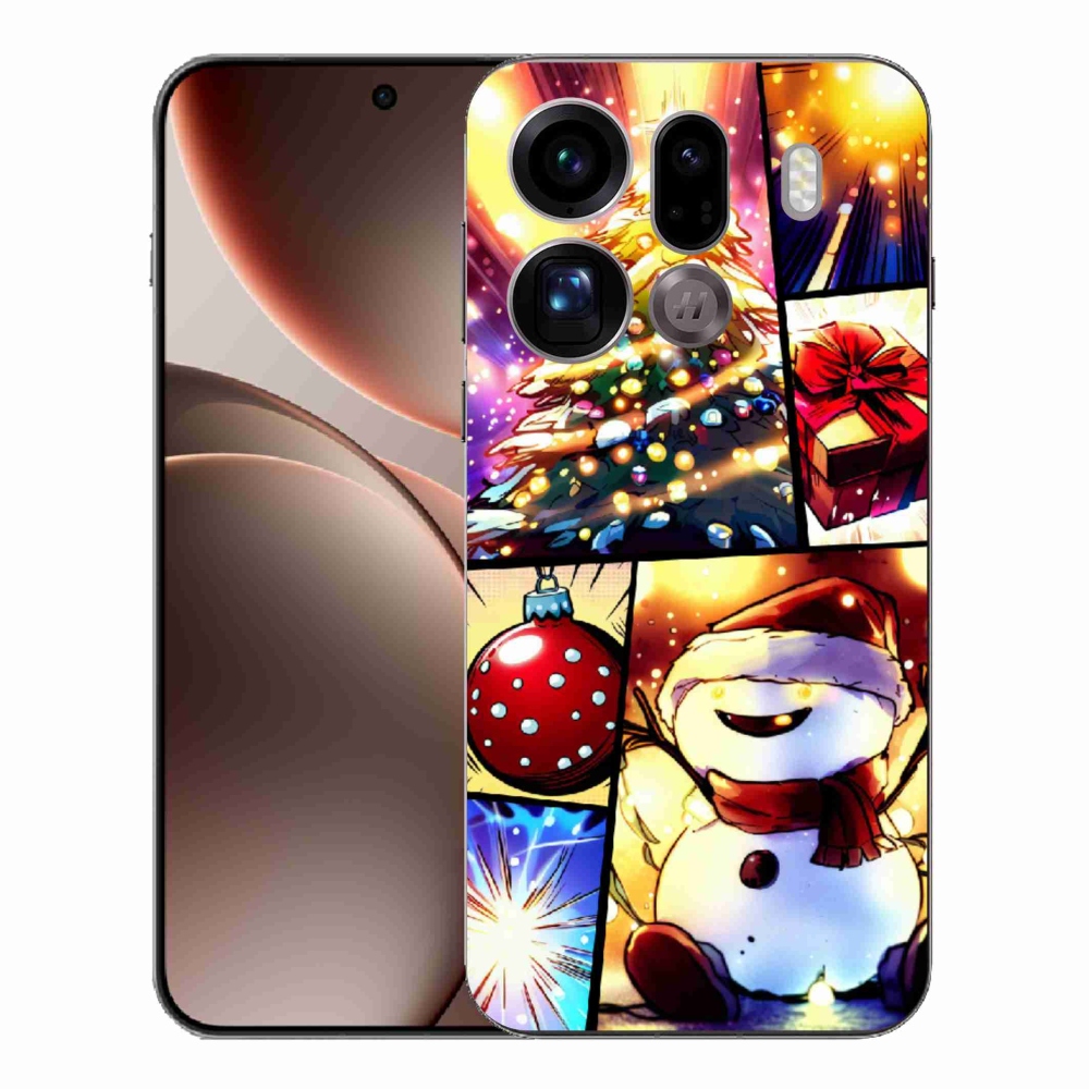 Gélový kryt mmCase na Oppo Find X9 Pro - vianočné motívy 1