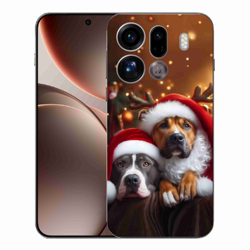 Gélový kryt mmCase na Oppo Find X9 Pro - vianočné psy