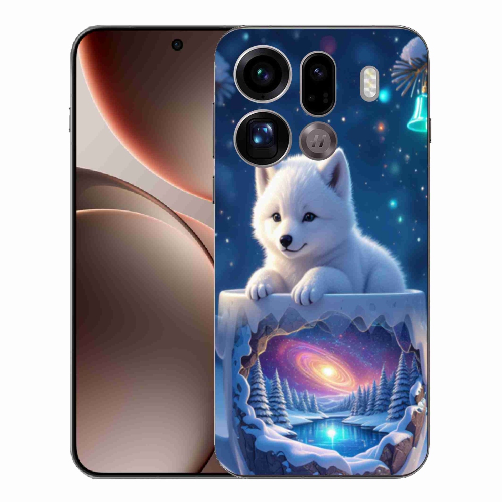 Gélový kryt mmCase na Oppo Find X9 Pro - vianočné šteňa