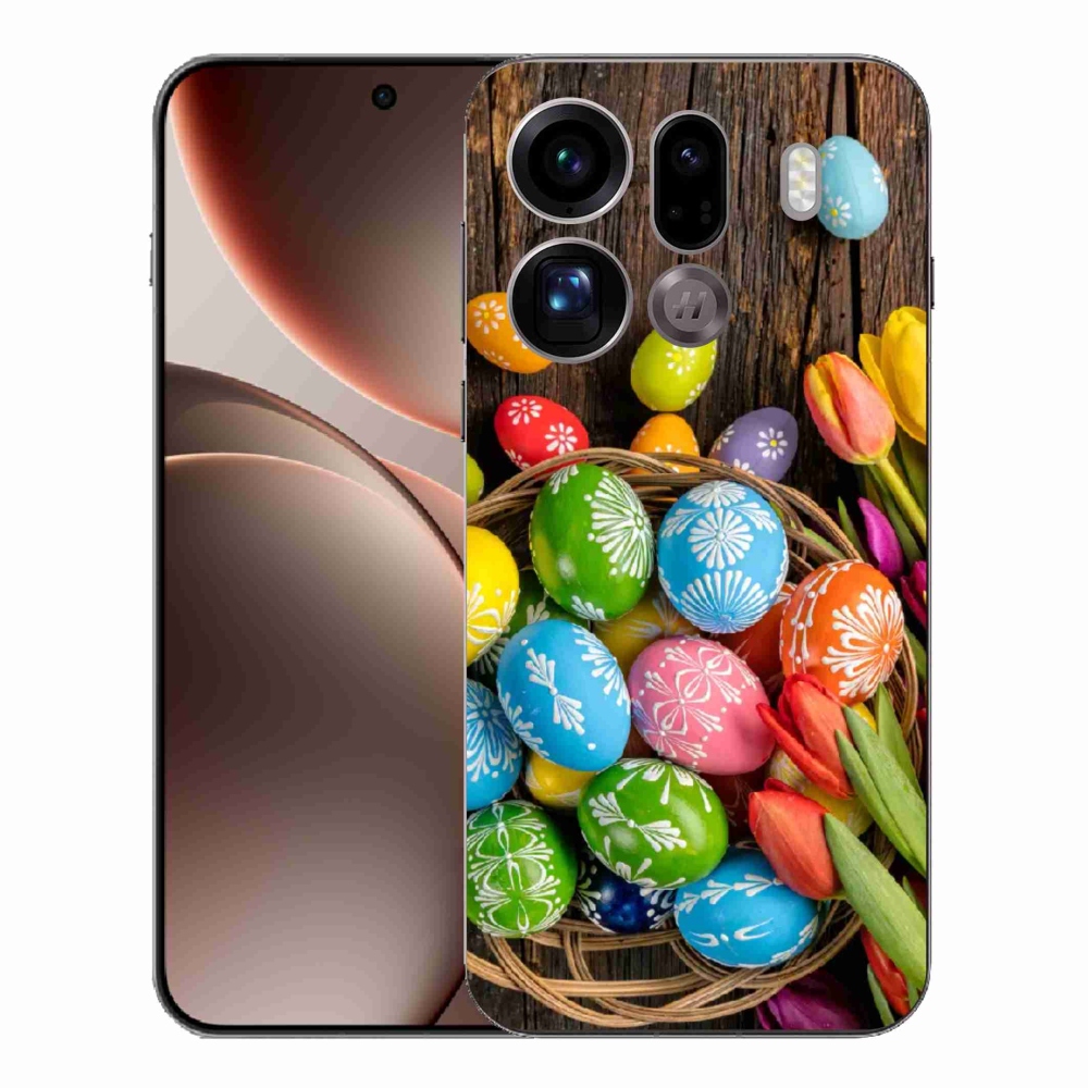 Gélový kryt mmCase na Oppo Find X9 Pro - veľkonočné vajíčka