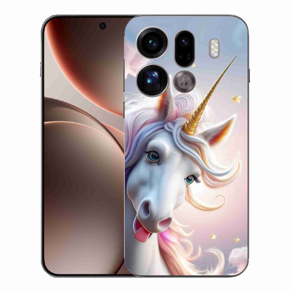 Gélový kryt mmCase na Oppo Find X9 Pro - veselý jednorožec