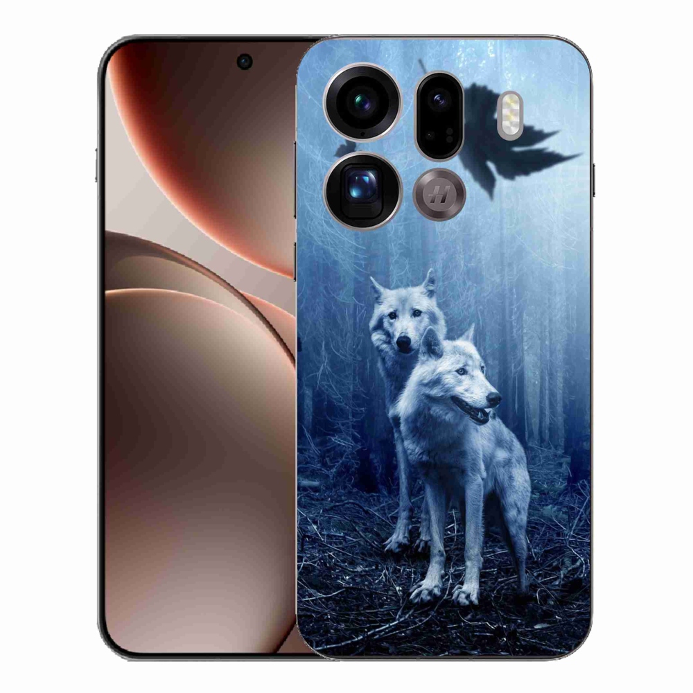 Gélový kryt mmCase na Oppo Find X9 Pro - vlci v lese
