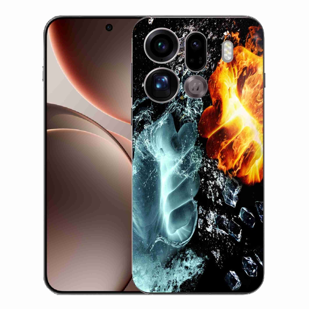 Gélový kryt mmCase na Oppo Find X9 Pro - voda a oheň