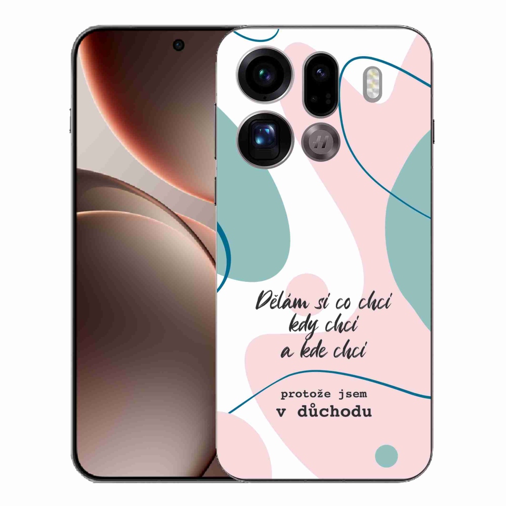 Gélový kryt mmCase na Oppo Find X9 Pro - vtipný text 10 biele pozadie