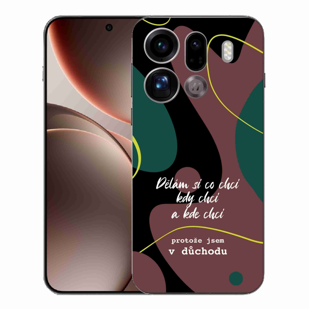 Gélový kryt mmCase na Oppo Find X9 Pro - vtipný text 10 čierne pozadie