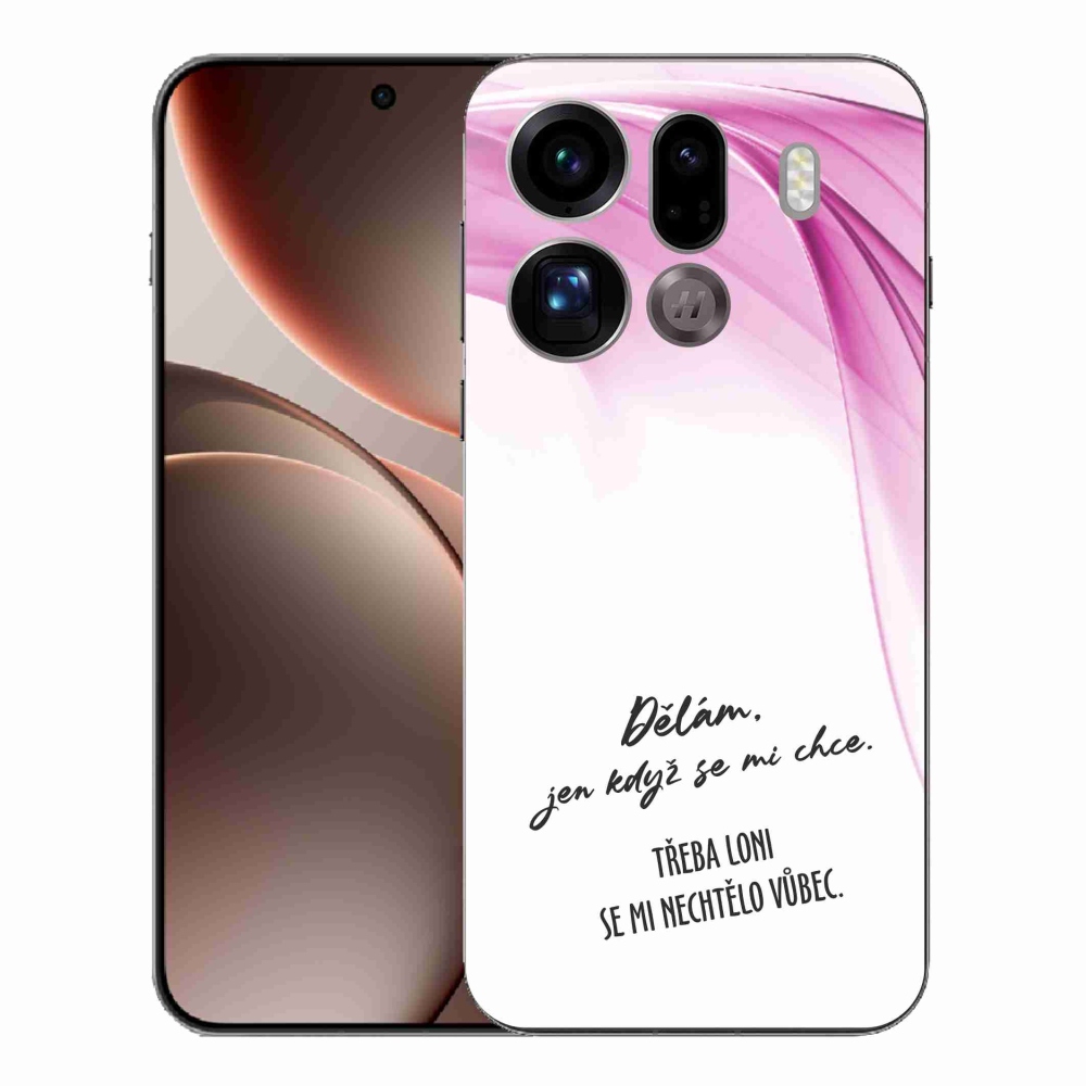Gélový kryt mmCase na Oppo Find X9 Pro - vtipný text 12 biele pozadie