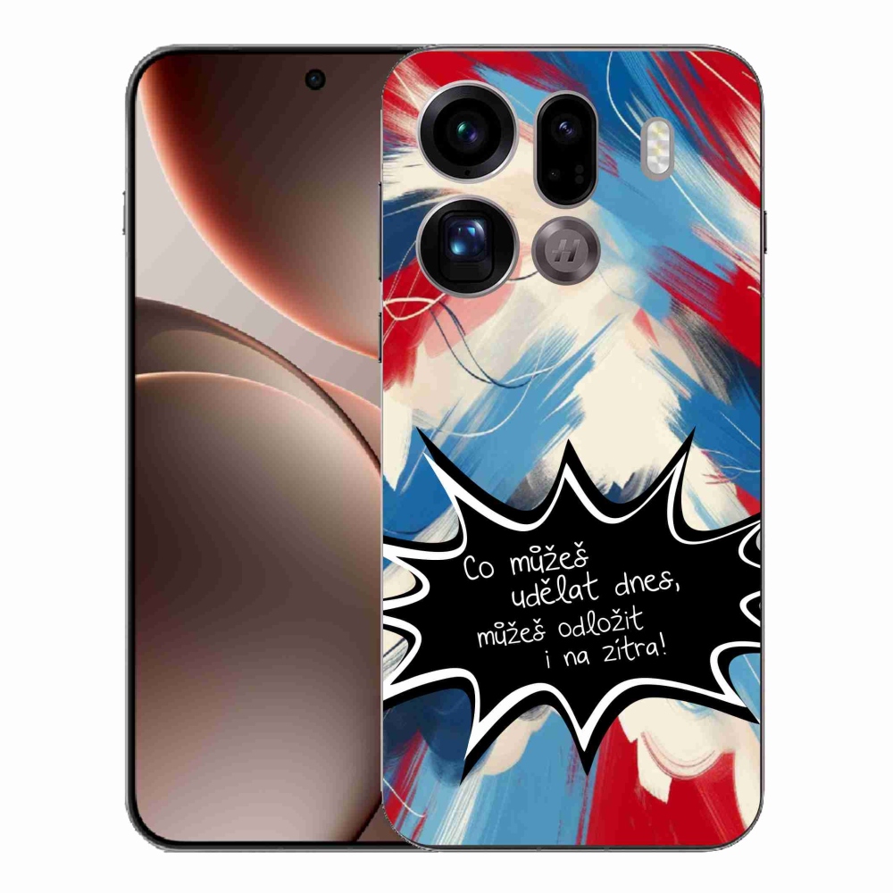 Gélový kryt mmCase na Oppo Find X9 Pro - vtipný text 9 čierne pozadie