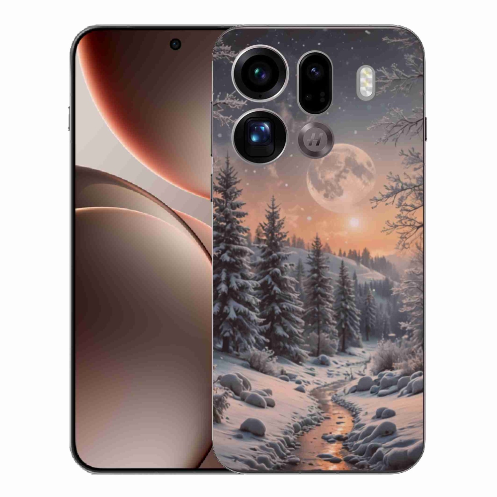 Gélový kryt mmCase na Oppo Find X9 Pro - zimná krajina 2
