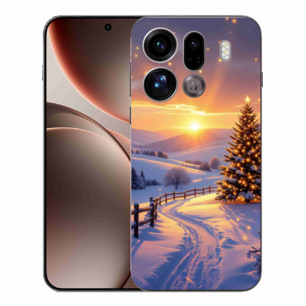 Gélový kryt mmCase na Oppo Find X9 Pro - zimná krajina