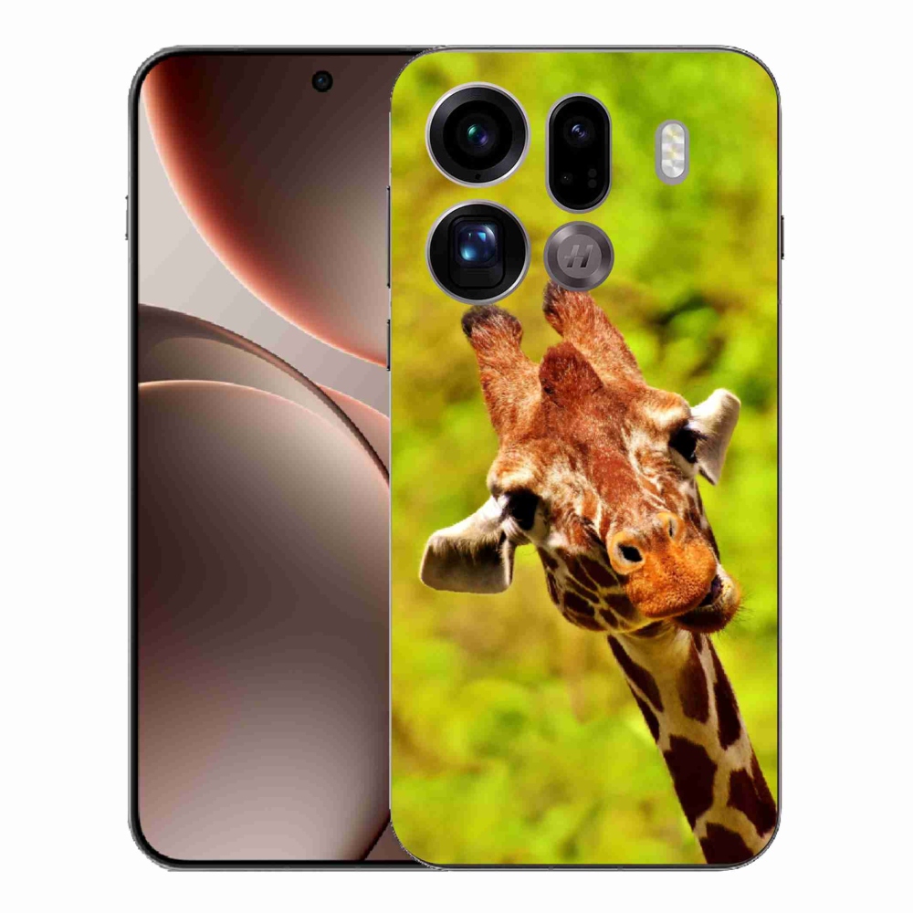 Gélový kryt mmCase na Oppo Find X9 Pro - žirafa