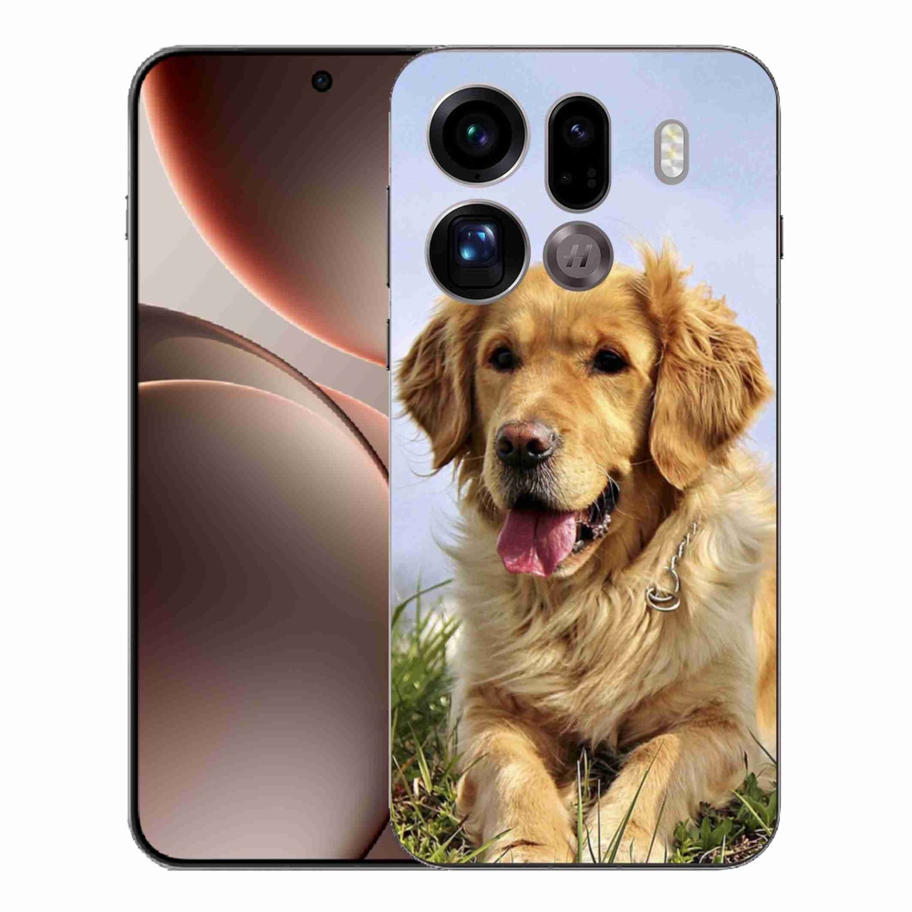 Gélový kryt mmCase na Oppo Find X9 Pro - zlatý retriever