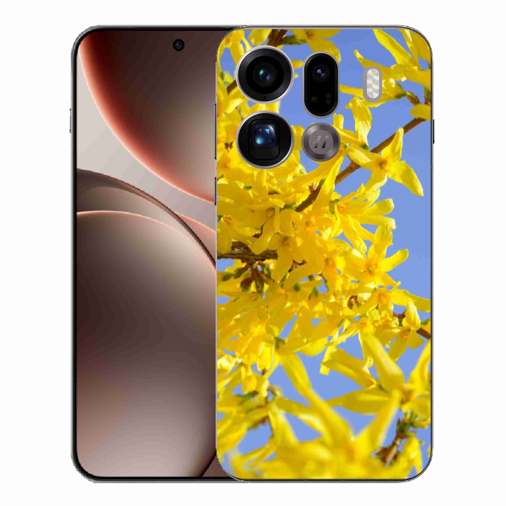 Gélový kryt mmCase na Oppo Find X9 Pro - žlté kvety