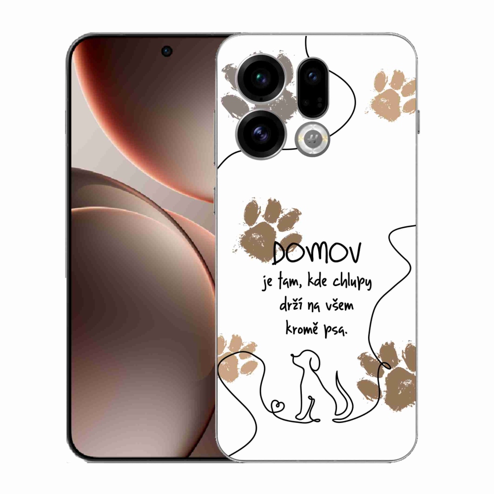 Gélový kryt mmCase na Oppo Find X9 - psí motív biele pozadie