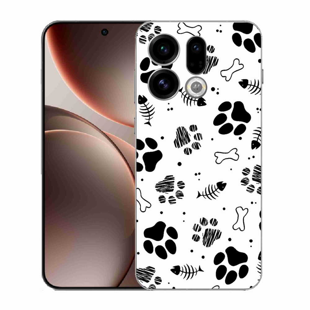 Gélový kryt mmCase na Oppo Find X9 - psie labky 1