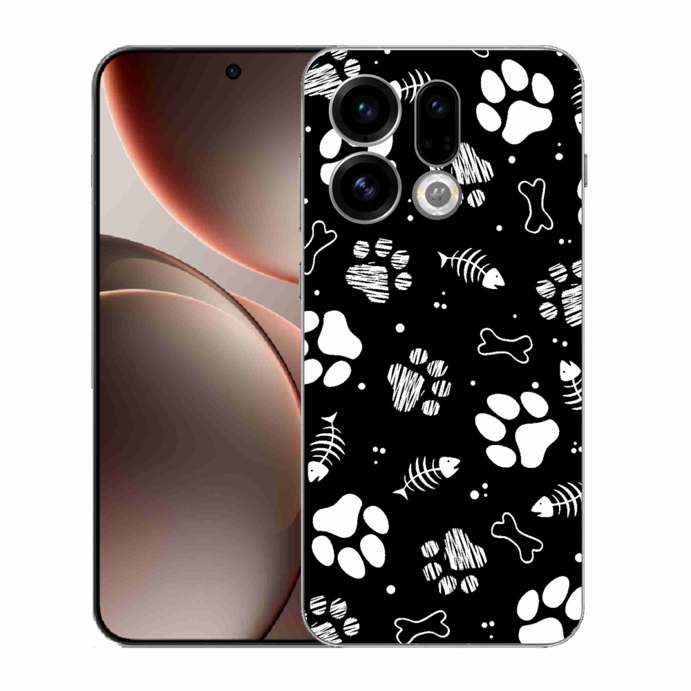 Gélový kryt mmCase na Oppo Find X9 - psie labky
