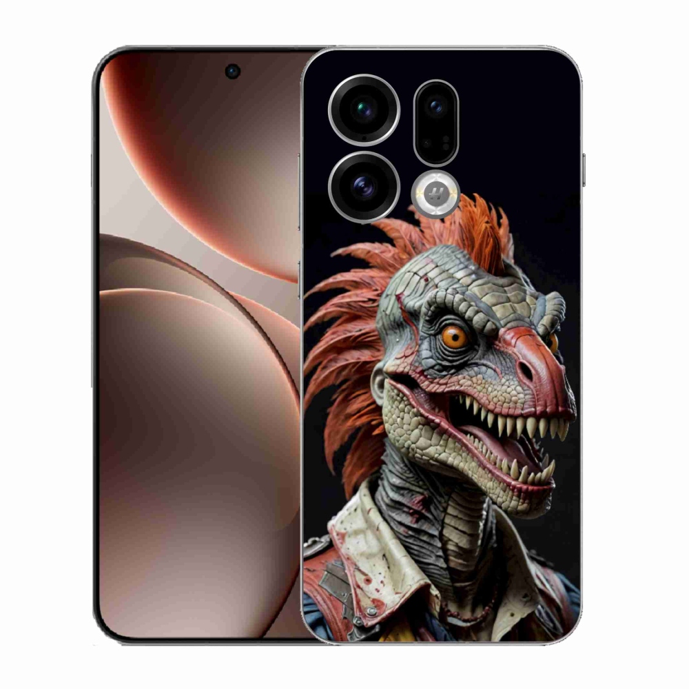Gélový kryt mmCase na Oppo Find X9 - punk dinosaurus