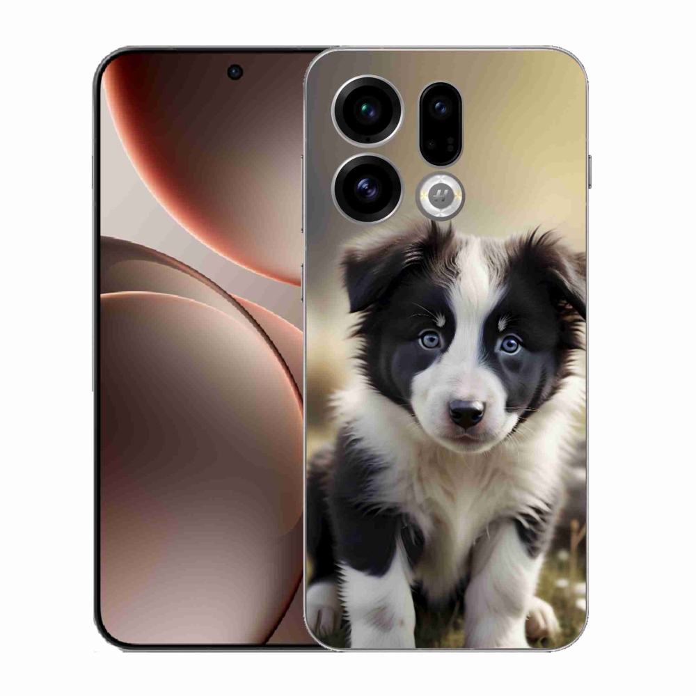 Gélový kryt mmCase na Oppo Find X9 - roztomilá border kólia