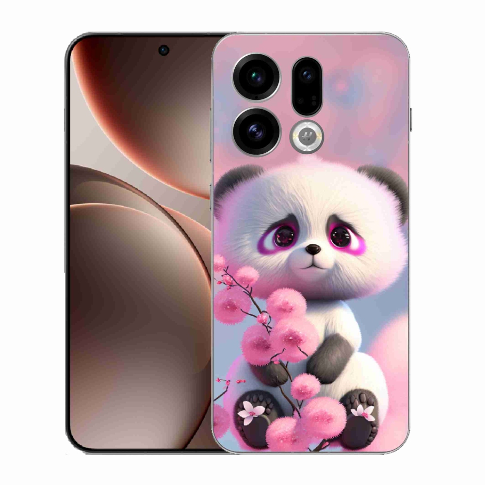 Gélový kryt mmCase na Oppo Find X9 - roztomilá panda 1