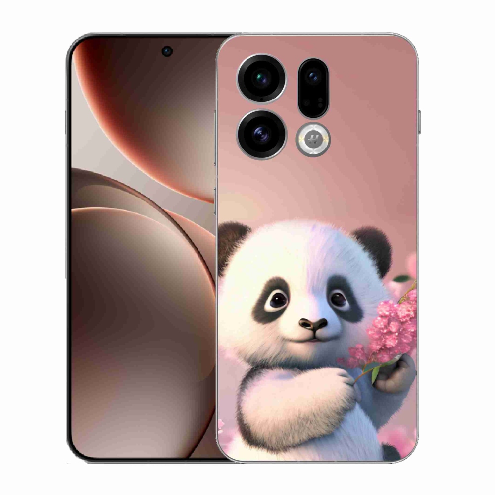 Gélový kryt mmCase na Oppo Find X9 - roztomilá panda