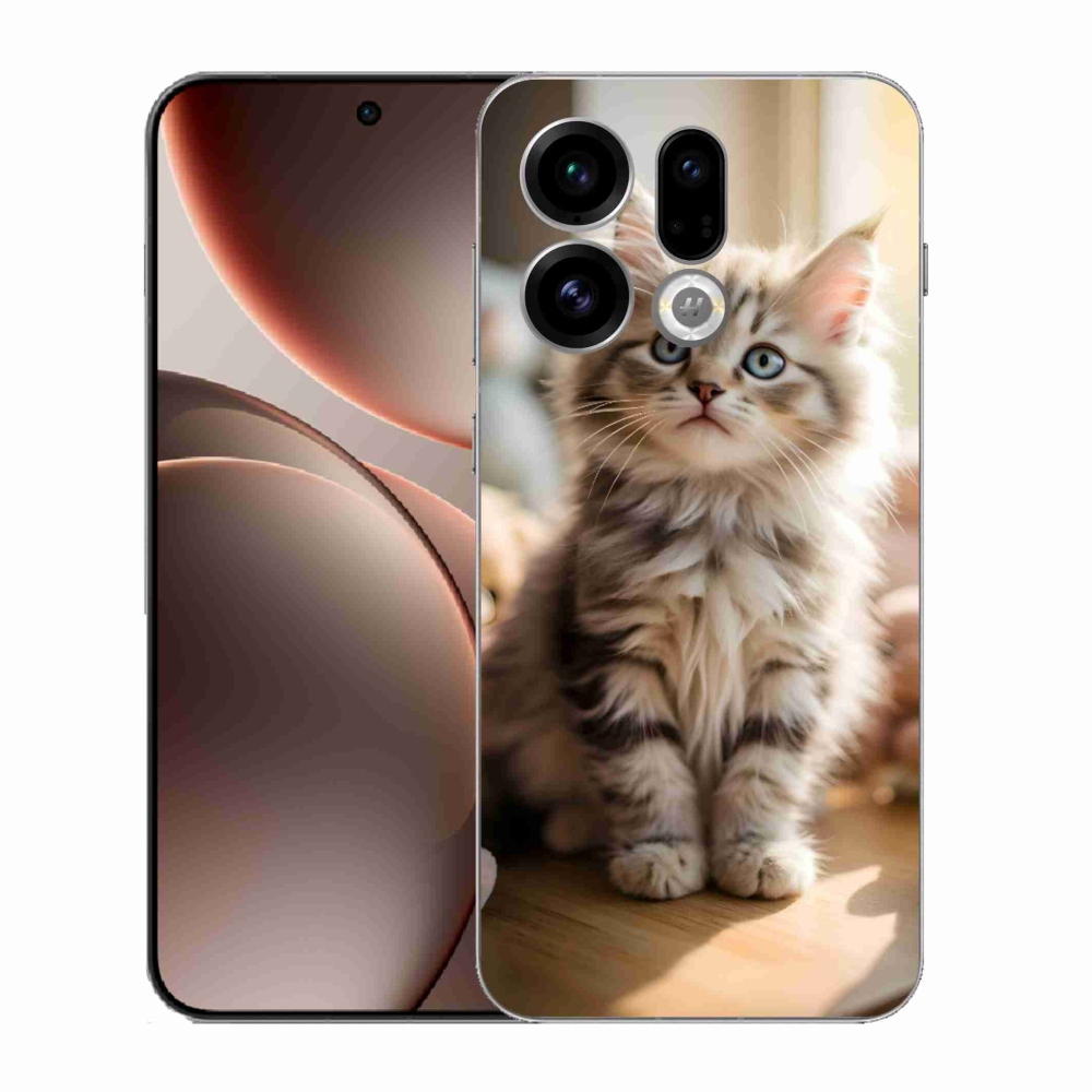 Gélový kryt mmCase na Oppo Find X9 - roztomilé mačiatko 10