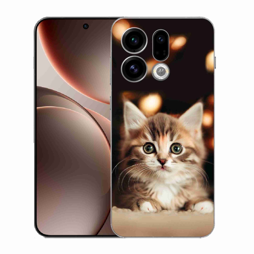 Gélový kryt mmCase na Oppo Find X9 - roztomilé mačiatko 2