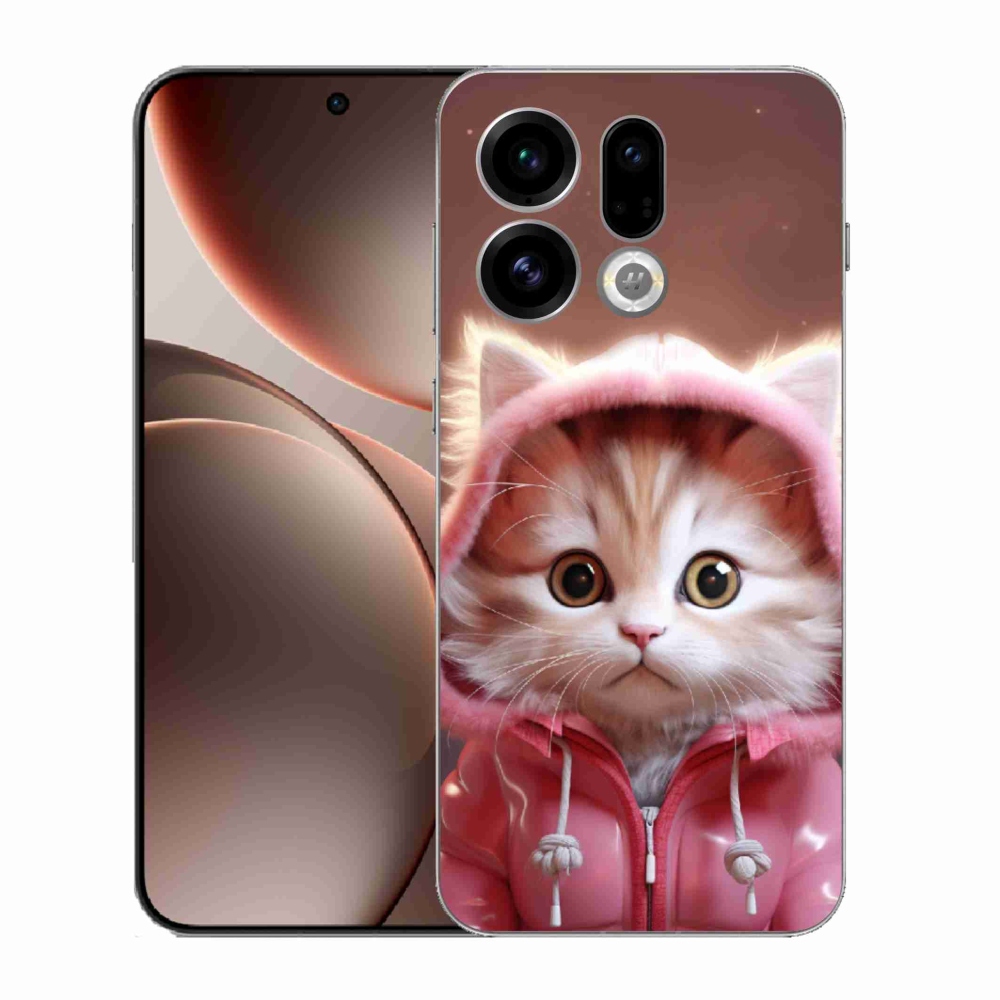 Gélový kryt mmCase na Oppo Find X9 - roztomilé mačiatko 3