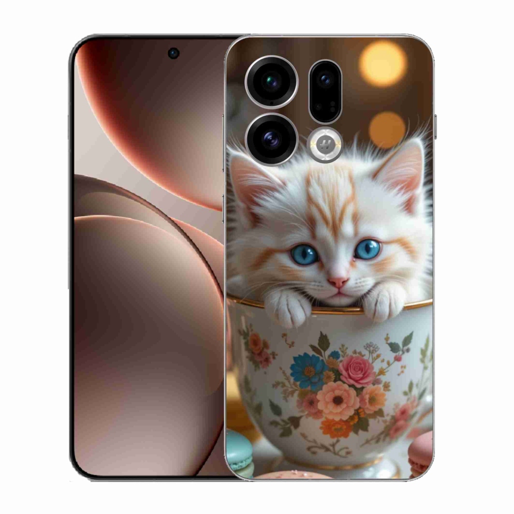 Gélový kryt mmCase na Oppo Find X9 - roztomilé mačiatko 6