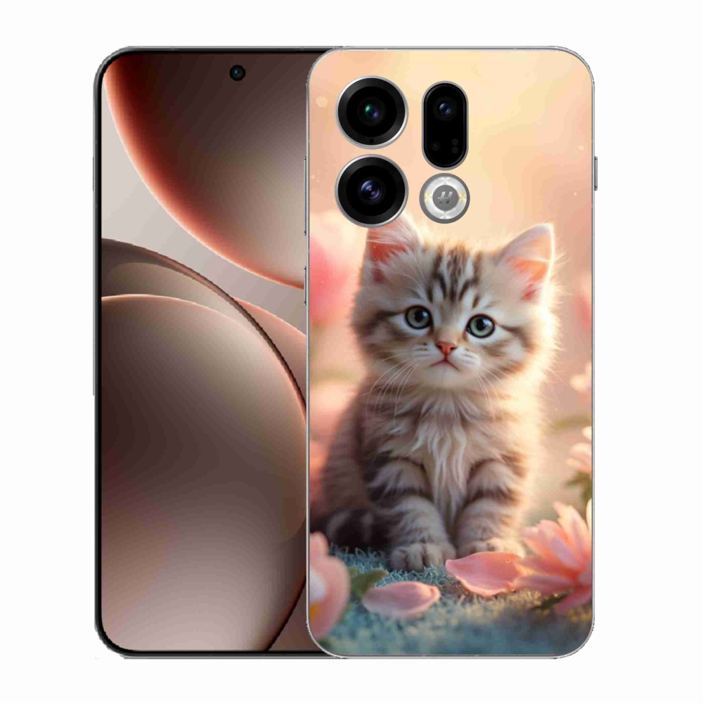 Gélový kryt mmCase na Oppo Find X9 - roztomilé mačiatko 8