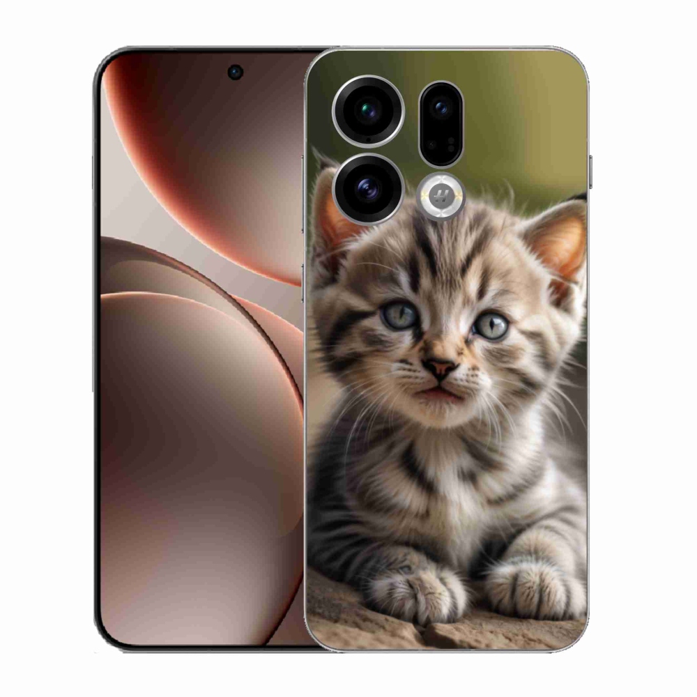 Gélový kryt mmCase na Oppo Find X9 - roztomilé mačiatko 9