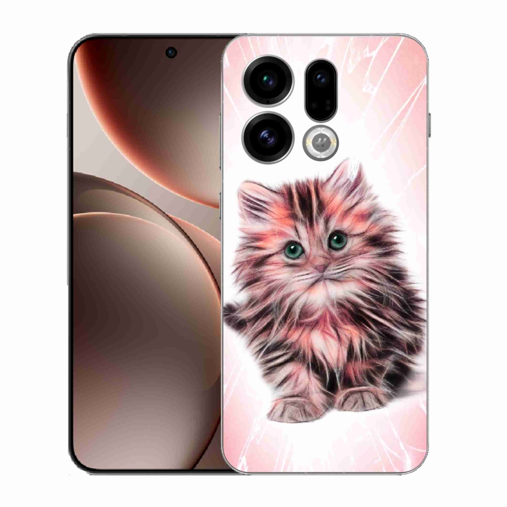 Gélový kryt mmCase na Oppo Find X9 - roztomilé mačiatko