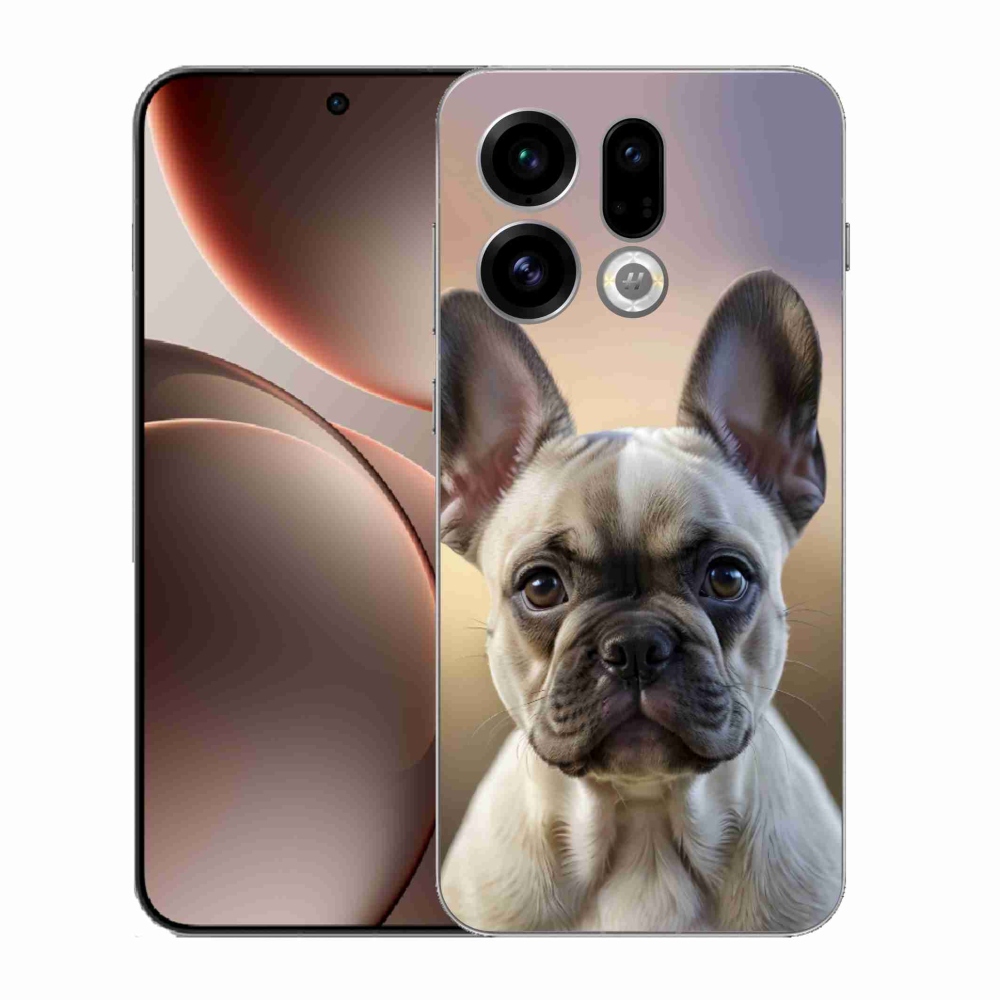 Gélový kryt mmCase na Oppo Find X9 - roztomilý francúzsky buldoček