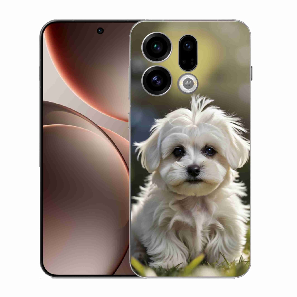 Gélový kryt mmCase na Oppo Find X9 - roztomilý maltézsky psík