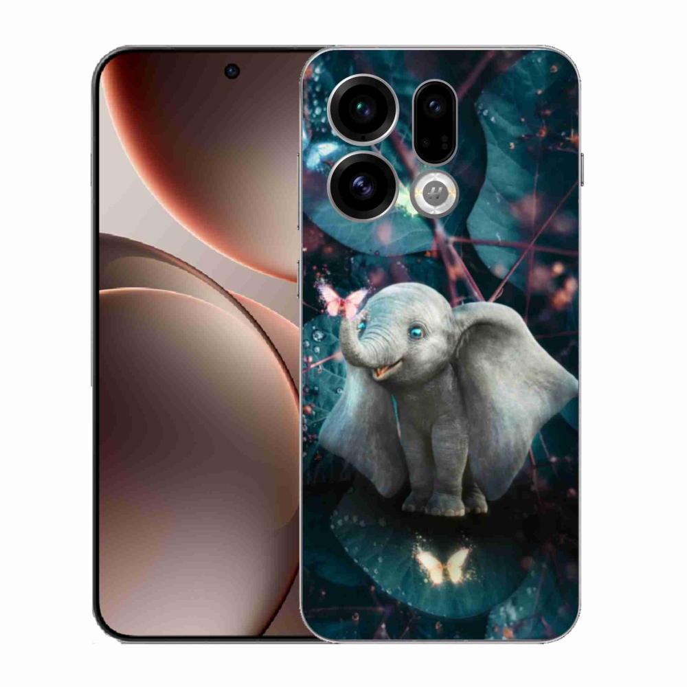 Gélový kryt mmCase na Oppo Find X9 - roztomilý slon